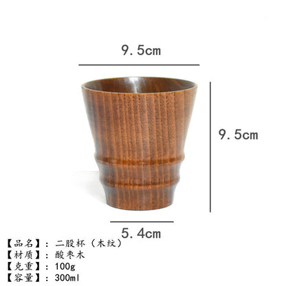 Factory direct creative office simple wood Cup log insulation tea cup milk cup water Cup can be engraved LOGO