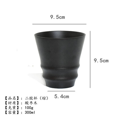 Factory direct creative office simple wood Cup log insulation tea cup milk cup water Cup can be engraved LOGO