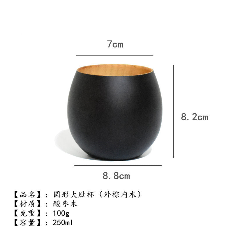 Factory direct creative office simple wood Cup log insulation tea cup milk cup water Cup can be engraved LOGO