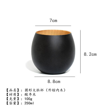 Factory direct creative office simple wood Cup log insulation tea cup milk cup water Cup can be engraved LOGO