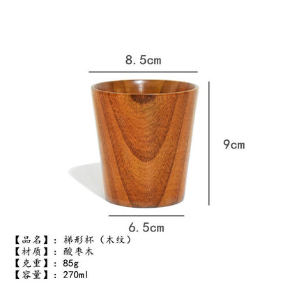 Factory direct creative office simple wood Cup log insulation tea cup milk cup water Cup can be engraved LOGO