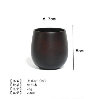 Factory direct creative office simple wood Cup log insulation tea cup milk cup water Cup can be engraved LOGO