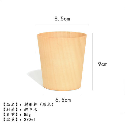 Factory direct creative office simple wood Cup log insulation tea cup milk cup water Cup can be engraved LOGO