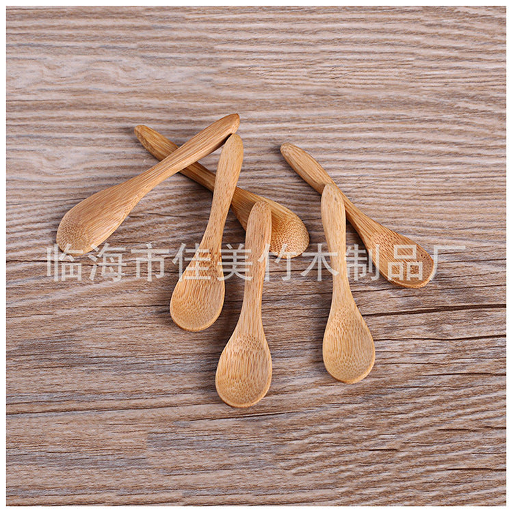 Wholesale mini spoon bamboo spoon wooden spoon 9*2cm dessert spoon small spoon coffee spoon ice cream spoon seasoning spoon