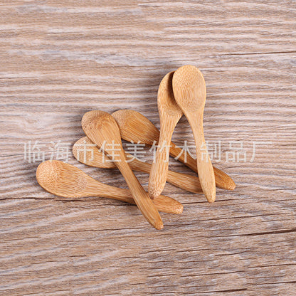 Wholesale mini spoon bamboo spoon wooden spoon 9*2cm dessert spoon small spoon coffee spoon ice cream spoon seasoning spoon