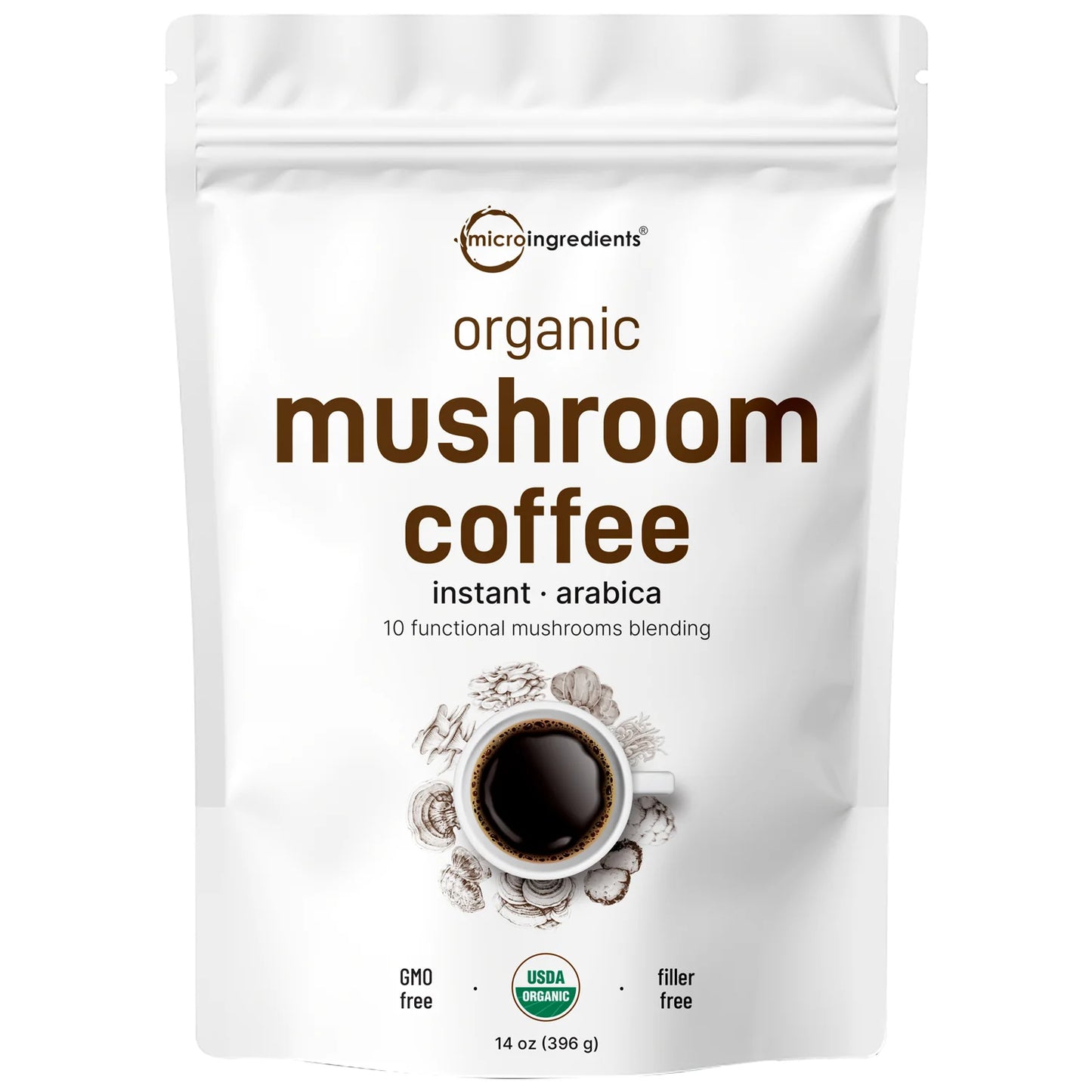 Polvo de hongos de café instantáneo orgánico
